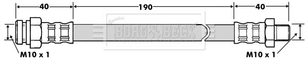 BORG & BECK Тормозной шланг BBH7500